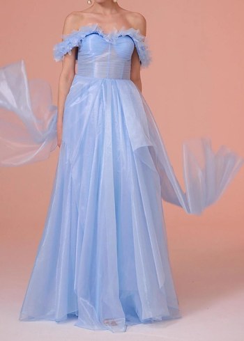 buz mavisi korseli nişanlık - Görsel 2