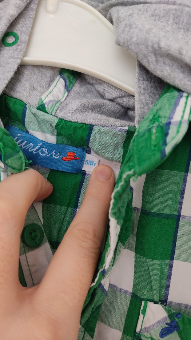 Erkek Çocuk Yeşil Ekose Kısa Kollu Gömlek - Görsel 2
