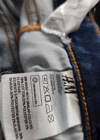 H&M Navy Renkli Erkek çocuk Denim Pantolon - Görsel 2