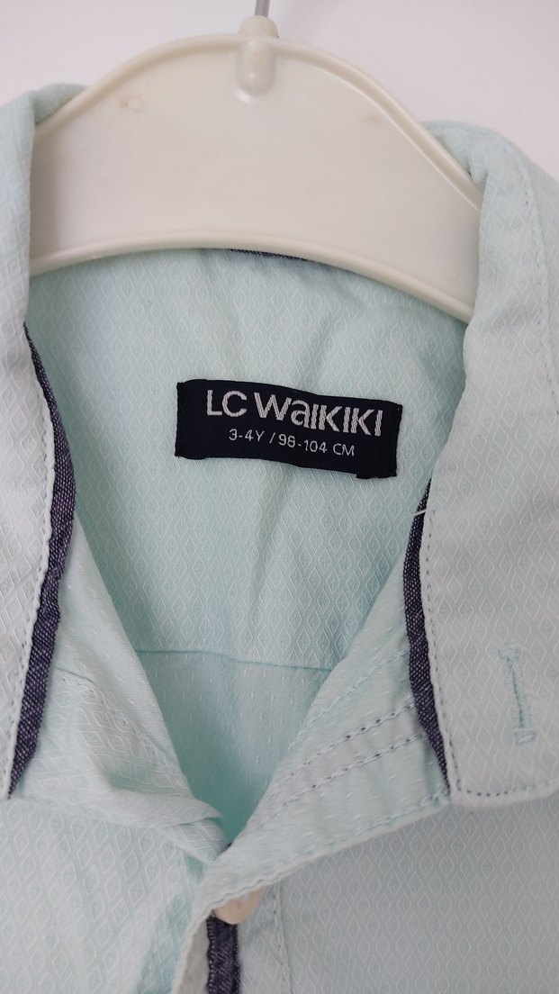 Erkek Çocuk Turkuaz Kısa Kollu Gömlek - Görsel 2