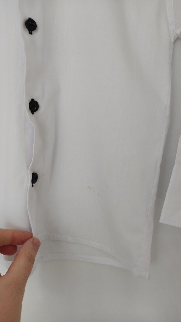 Erkek Çocuk Beyaz Pamuklu Uzun Kollu Gömlek - Görsel 2