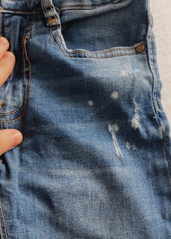 Zara Erkek Çocuk Gri Mavi Kot Pantolon - Görsel 3