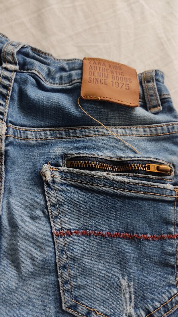 Zara Erkek Çocuk Gri Mavi Kot Pantolon - Görsel 5