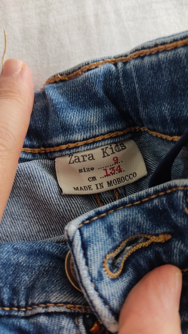 Zara Erkek Çocuk Gri Mavi Kot Pantolon - Görsel 2