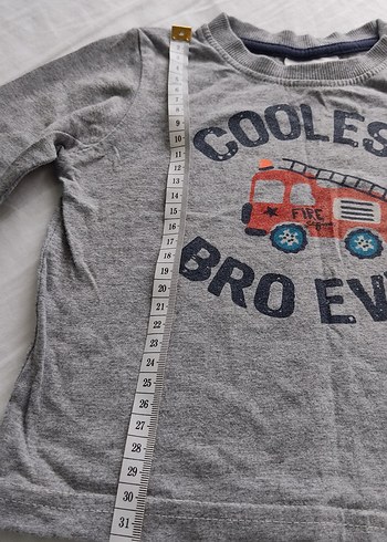 Gri Erkek Çocuk Baskılı Sweatshirt - Görsel 2