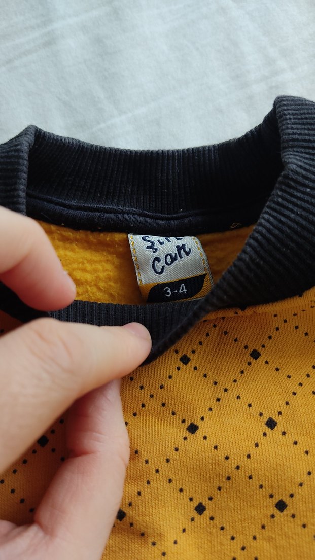 Sarı Siyah Erkek Çocuk Sweatshirt - Görsel 2