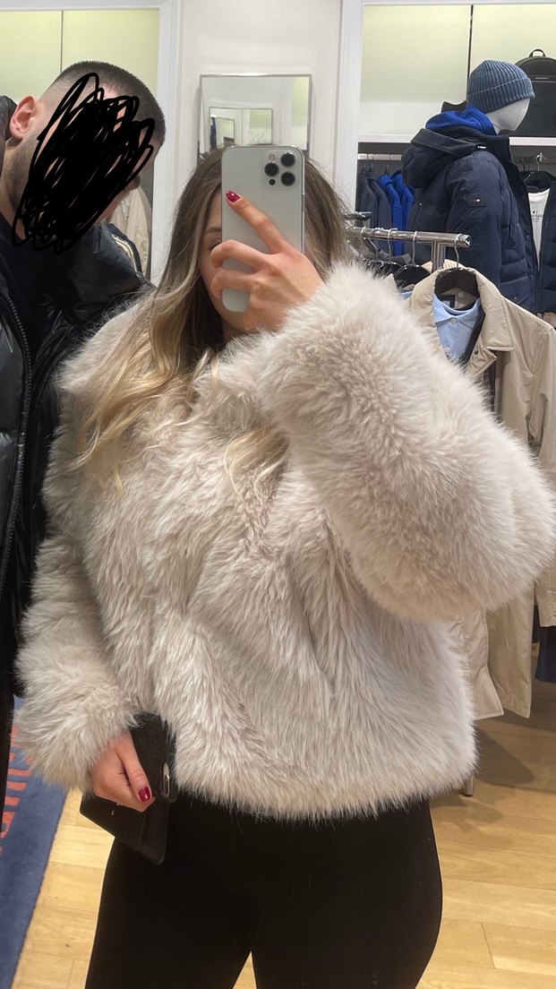 Zara Beyaz Suni Kürk - Görsel 2