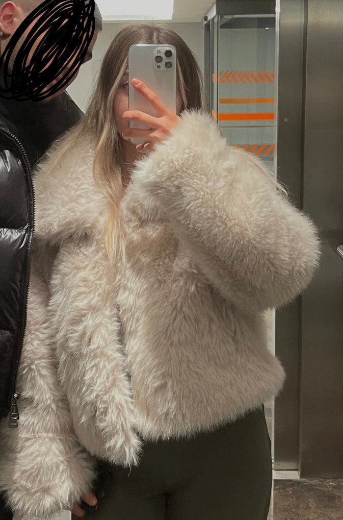 Zara Beyaz Suni Kürk - Görsel 3