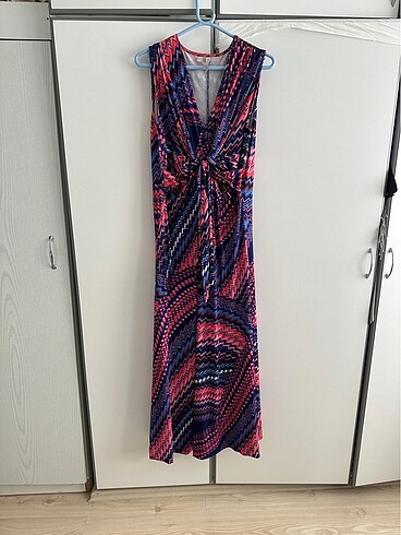 Uzun renkli elbise - Görsel 2