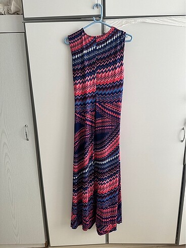 Uzun renkli elbise - Görsel 6