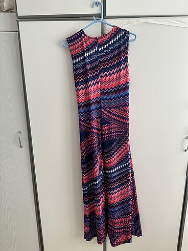 Uzun renkli elbise - Görsel 8