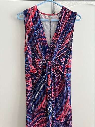 Uzun renkli elbise - Görsel 9