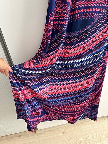 Uzun renkli elbise - Görsel 5