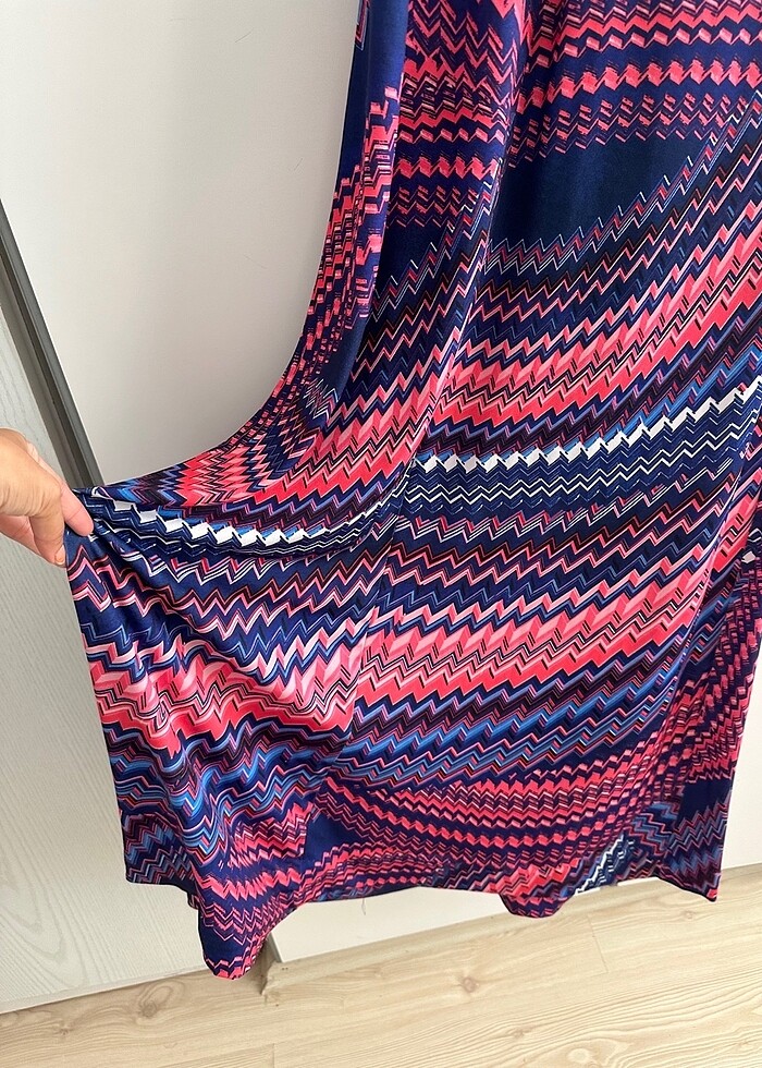 Uzun renkli elbise - Görsel 5