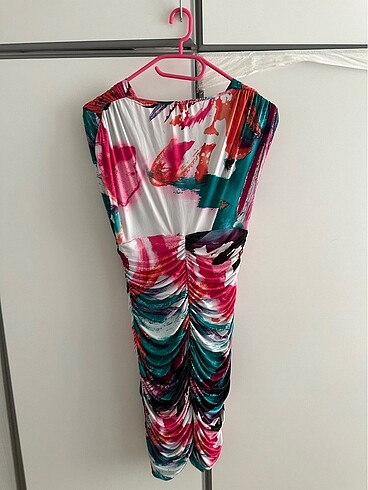 Mini büzgülü elbise - Görsel 5