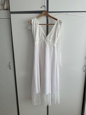 Beyaz nikah elbisesi - Görsel 9