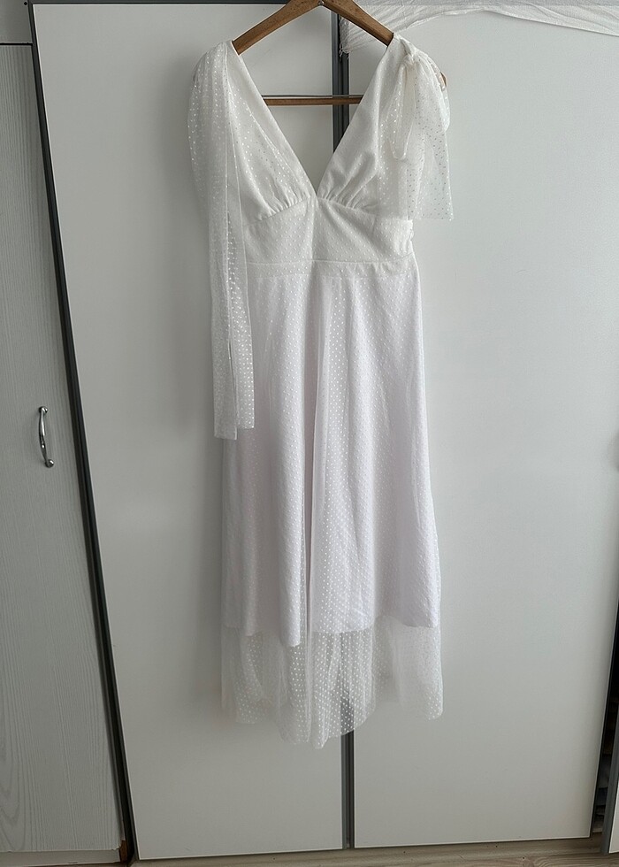 Beyaz nikah elbisesi - Görsel 4