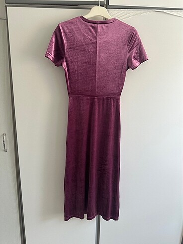 Zara kadife dokulu elbise - Görsel 6