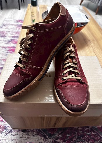 Bordo Parlak Erkek Ayakkabı kemal tanca - Görsel 3