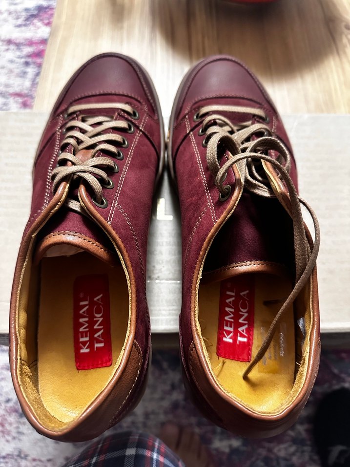 Bordo Parlak Erkek Ayakkabı kemal tanca - Görsel 4