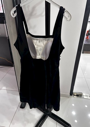 Drapeli Siyah Desenli etekli Mayo - Görsel 7