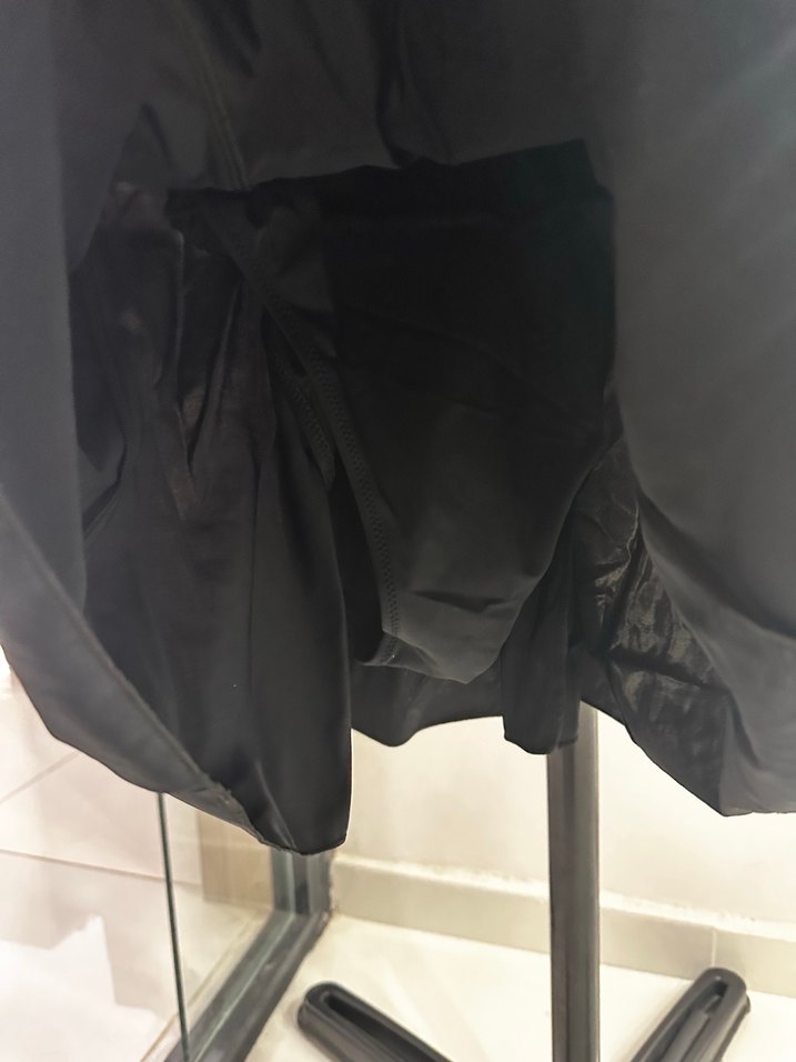 Drapeli Siyah Desenli etekli Mayo - Görsel 4