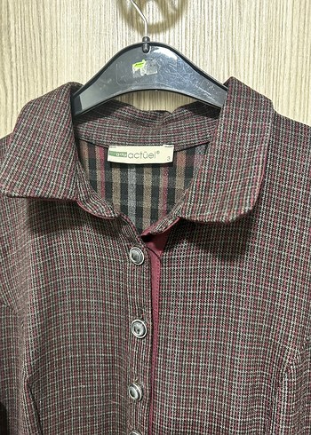 Bordo Uzun Kollu Pilili Uzun Elbise - Görsel 9