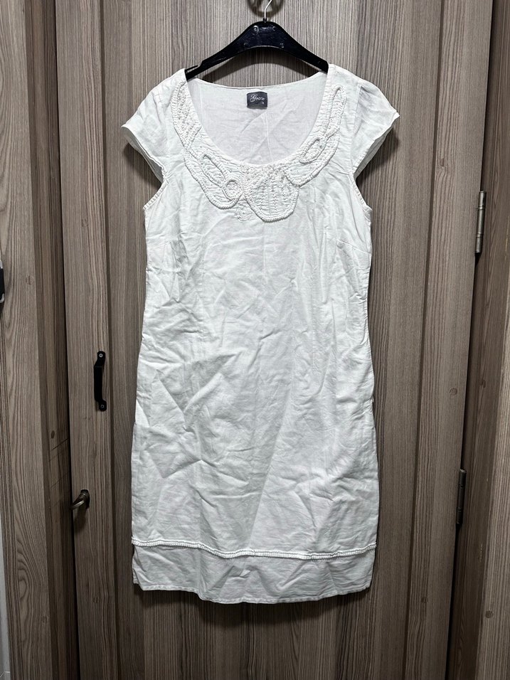 Kadın Beyaz Kolsuz Midi Elbise - Görsel 3