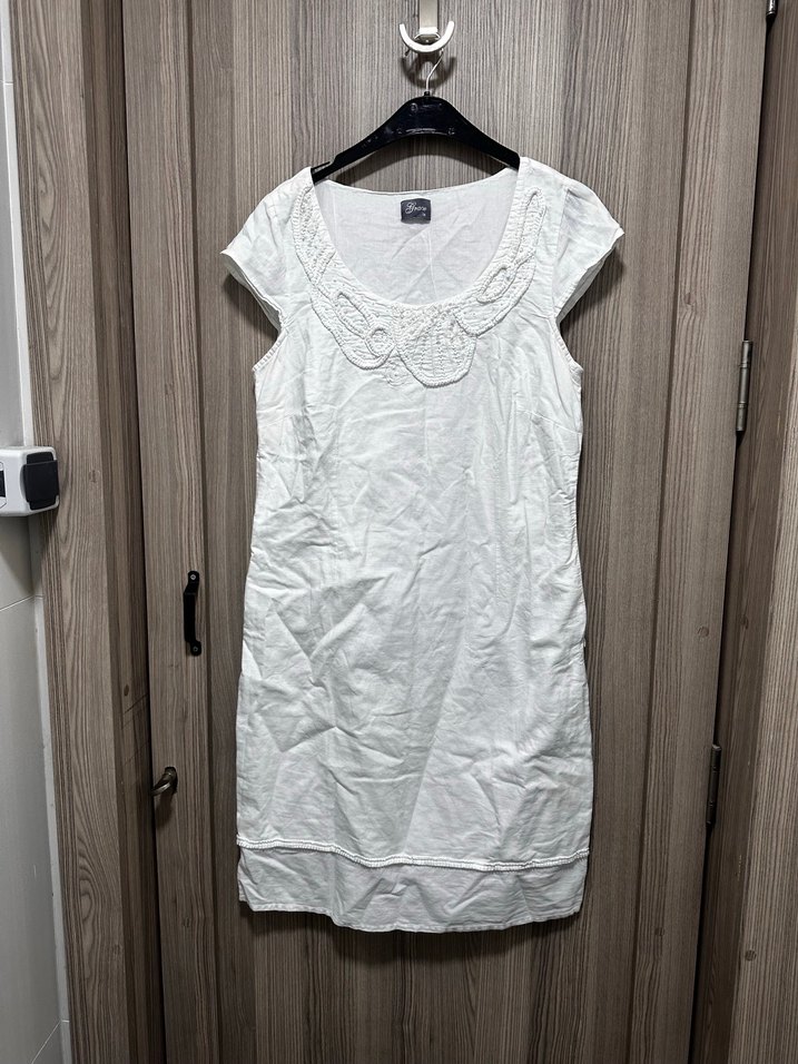 Kadın Beyaz Kolsuz Midi Elbise - Görsel 2