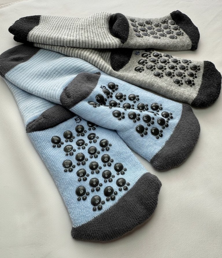 2li İki Çift Nakışlı Gri Erkek Çorabı - Görsel 2