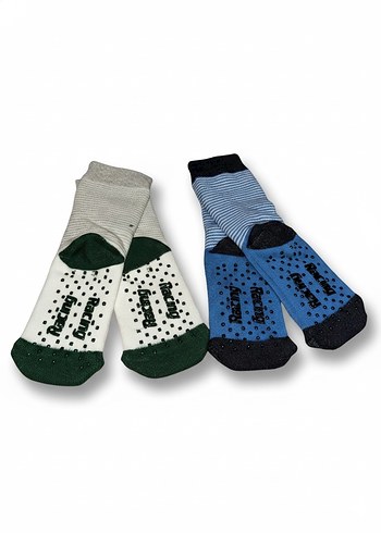 2 li Nakışlı Renkli Erkek Çocuk Çorapları - Görsel 2