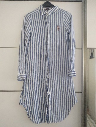 polo mavi çizgi tunik