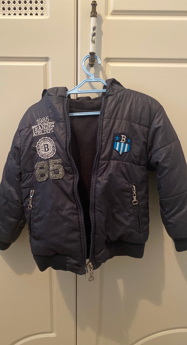 Erkek Çocuk Mavi Fermuarlı Mont - Görsel 2