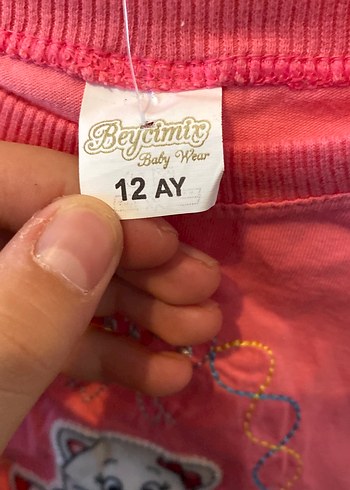 Düğmeli Pembe Kız Çocuk Tişörtü - Görsel 2