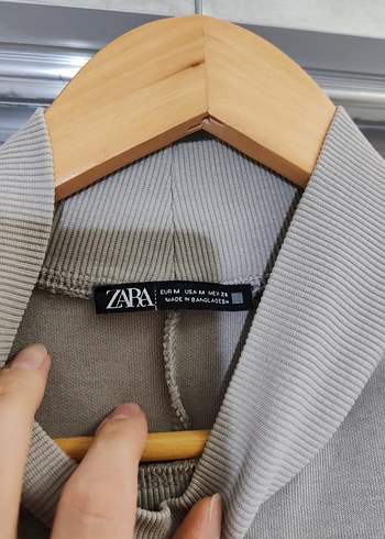 Zara midi boy gri elbise - Görsel 3