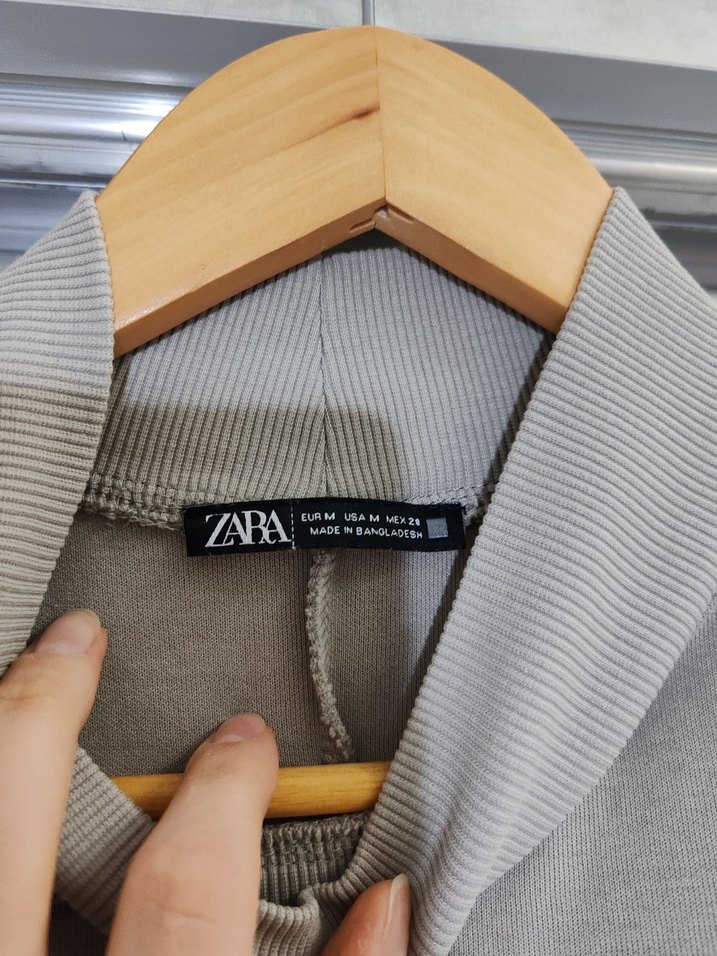 Zara midi boy gri elbise - Görsel 3