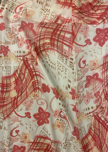 Piliseli Kısa Bağlama Vintage Desenli Etek - Görsel 2