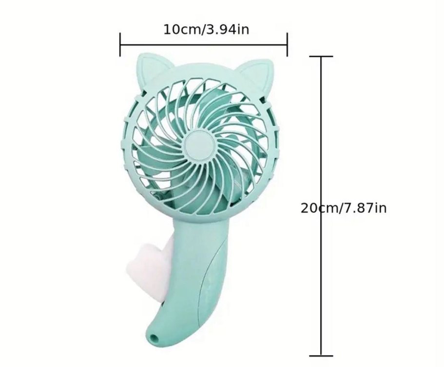 Bej Renkli Kulaklı Mini El Vantilatörü - Görsel 3