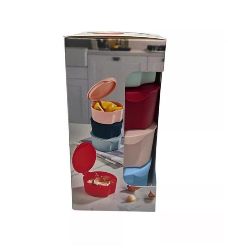 4'LÜ RENKLİ MİNİ SAKLAMA KAPLARI - Görsel 3