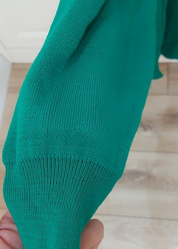 Kadın Yeşil Salaş Midi Sweatshirt - Görsel 2