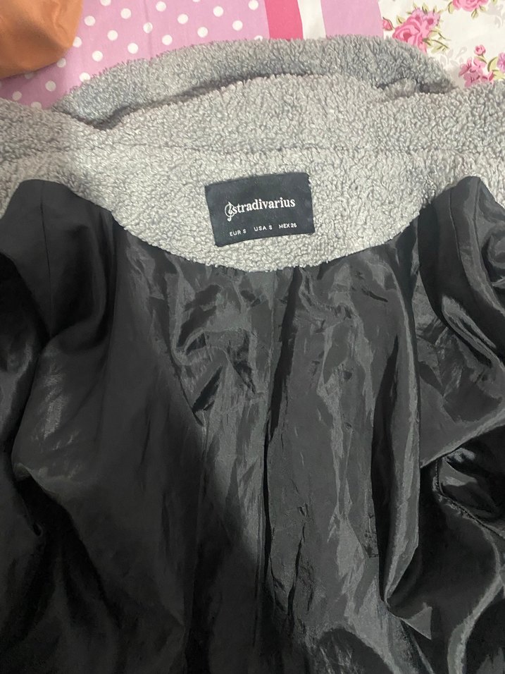 Gri Kapüşonlu Rahat Kesim Kadın Ceket - Görsel 4