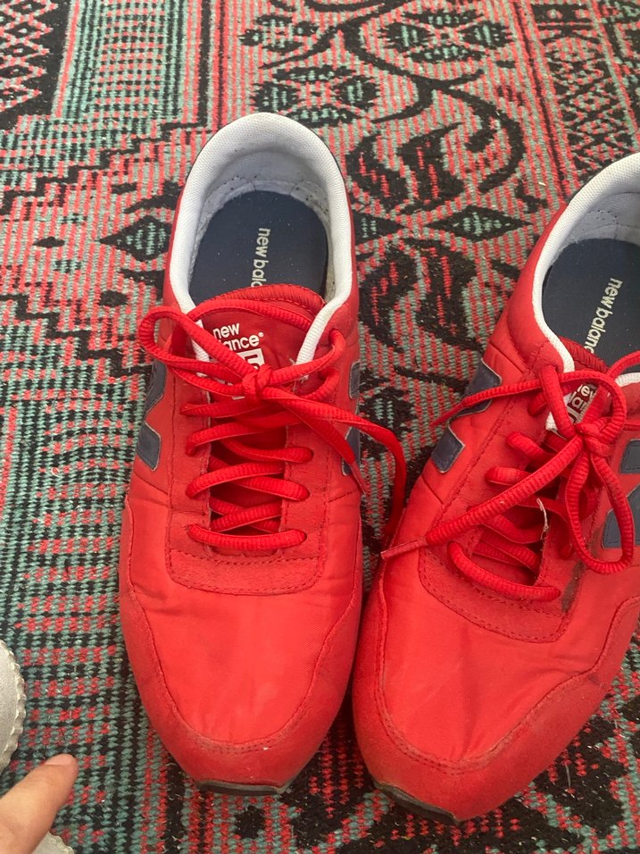 Kırmızı Kadın Spor Ayakkabı Velcro Bağcıklı - Görsel 3