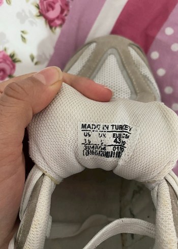Beyaz Kadın Spor Ayakkabı Yüksek Topuklu - Görsel 4