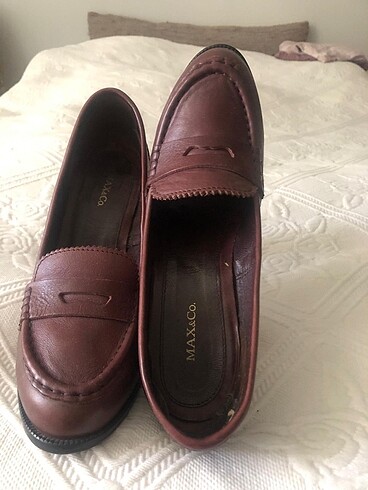 38 Beden kahverengi Renk Max&Co. topuklu loafer