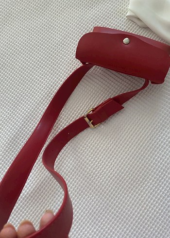 Kırmızı Kadın Bel Çantası - Görsel 2