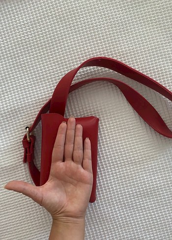 Kırmızı Kadın Bel Çantası - Görsel 6