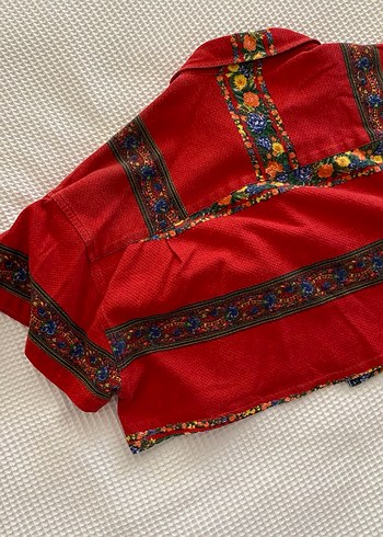 Kırmızı Kısa Kollu Gömlek - Görsel 7