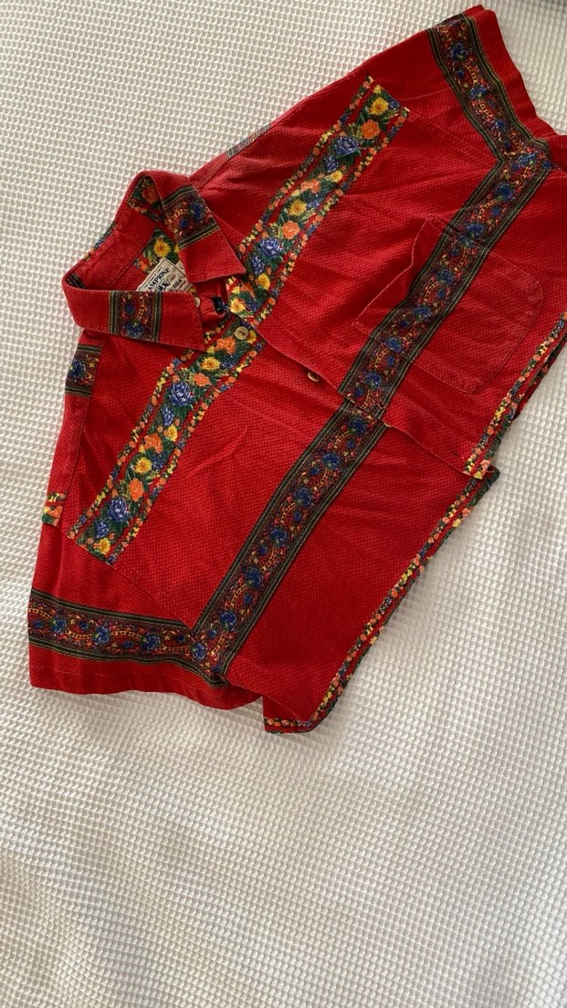 Kırmızı Kısa Kollu Gömlek - Görsel 2