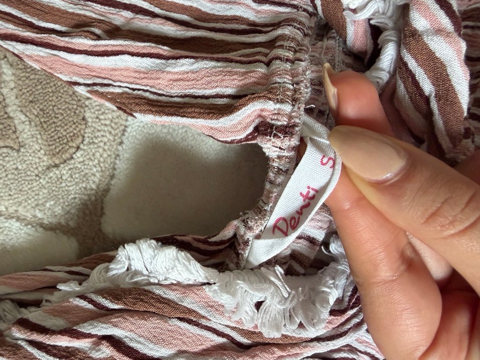 Çizgili kisa plaj Elbise - Görsel 3