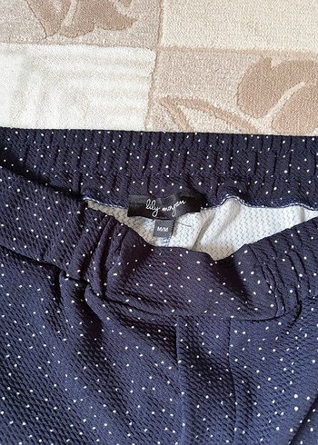 Düğmeli Lacivert Kadın Pantolon - Görsel 3